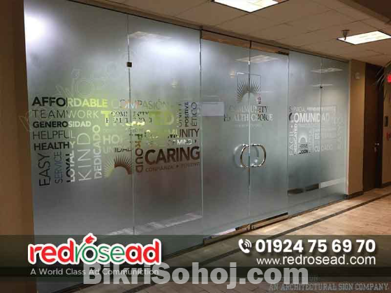 Frosted Glass Sticker for Office Glass in Bangladesh